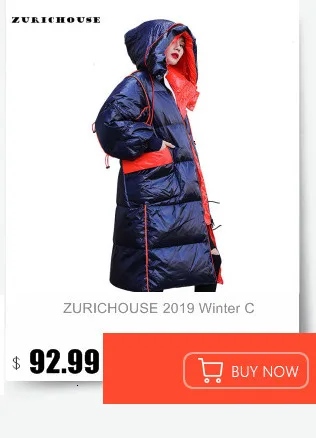ZURICHOUSE, зимняя женская куртка, модная, со стоячим воротником, яркий цвет, теплая парка для женщин размера плюс, зимнее пальто для женщин