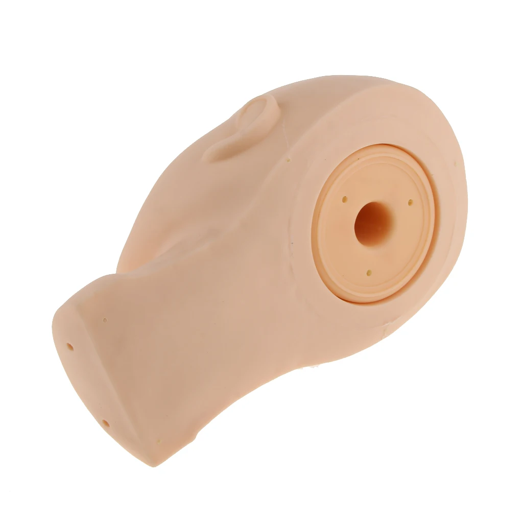 Professional Soft Silicone Massage Training Tool Eyelash Makeup Practice Mannequin Head Make Up Manikin Doll w/ Mount Hole
