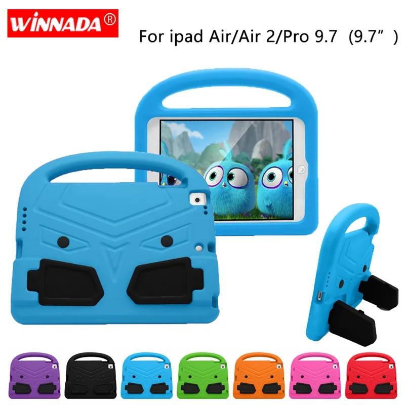For ipad Air 1/ 2 Case For ipad pro 9.7 Kids cute Tablet Cover shock proof EVA foam Hand-held Stand Cover For 9.7" 5th 6th ipad case,tablet case