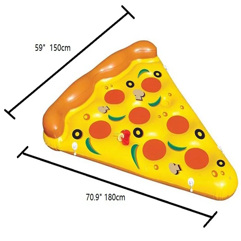 Pizza slice 60 дюймов ездить на Плавание кольцо гигантский надувной плавающий лебедь, способный преодолевать Броды для взрослых Для детей, на лето воды для отдыха и вечеринок игрушки бассейна - Цвет: Pizza slice