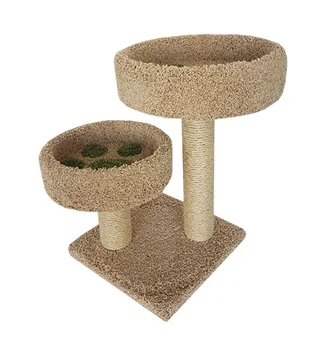 

Fluffy kittens double paw Fluffy carpet beige / green paw
