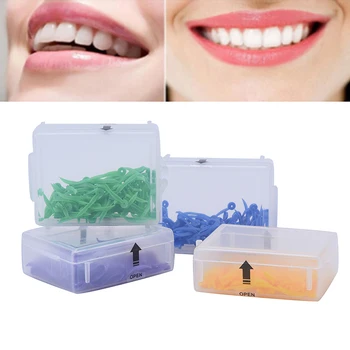 

100pcs/box Disposable Dental Wedges Medical Plastic Arc Concave Design Wedges With Hole Diastema Dentist Care Tool