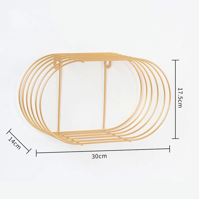 Скандинавская железная шестиугольная сетка настенная полка для хранения настенная подвесная геометрическая фигура украшение стены Гостиная декоративная полка - Цвет: 15