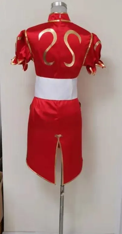 Игры Chun Li костюм Sutorito Faita синий платье Чонсам пояс головные уборы для женщин девочек праздничная одежда Chunli Косплей