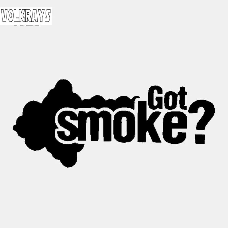 Volkrays Personality Car Sticker Got Smoke? Accessories Reflective Sunscreen Cover Scratches Vinyl Decal Black/Silver 4cm*11cm | Автомобили