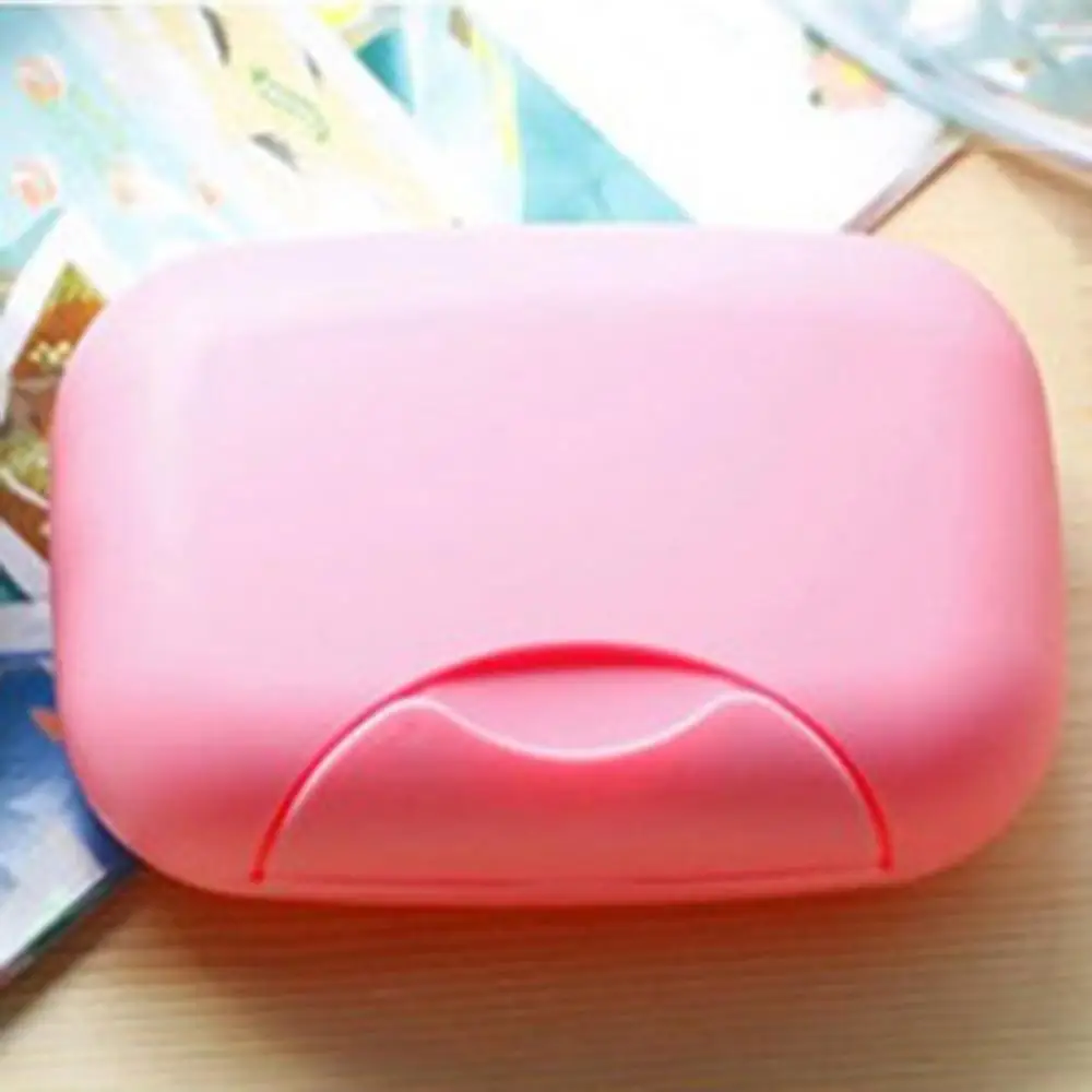 pink large Портативный мини удобный чехол для ванной посуды для домашнего душа для путешествий на открытом воздухе походный держатель Контейнер уплотнительная мыльница - Цвет: pink large