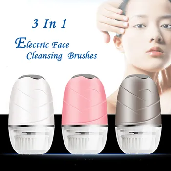 

3 In 1 Face Cleansing Brush Blackhead Face Skin Care Beauty Brush Instrument Electric Brush For Face Cleaning