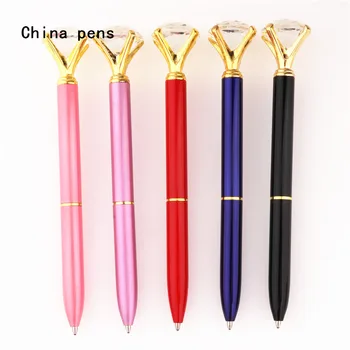 

Luxury quality 094 Crystal Diamond hat Model office School office stationery Ballpoint Pen Financial ball point pens