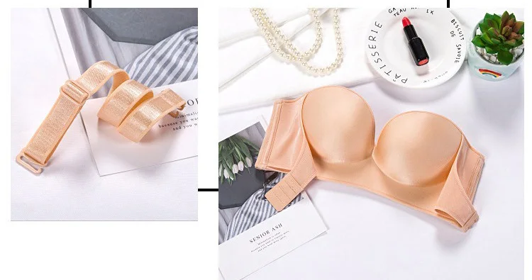 sexy bra Strapless Bra Super Push Up Bras For Women Underwear Seamless Bralette Invisible Bra Lingerie Wedding Brassiere  A BCDE Cup best bras for women