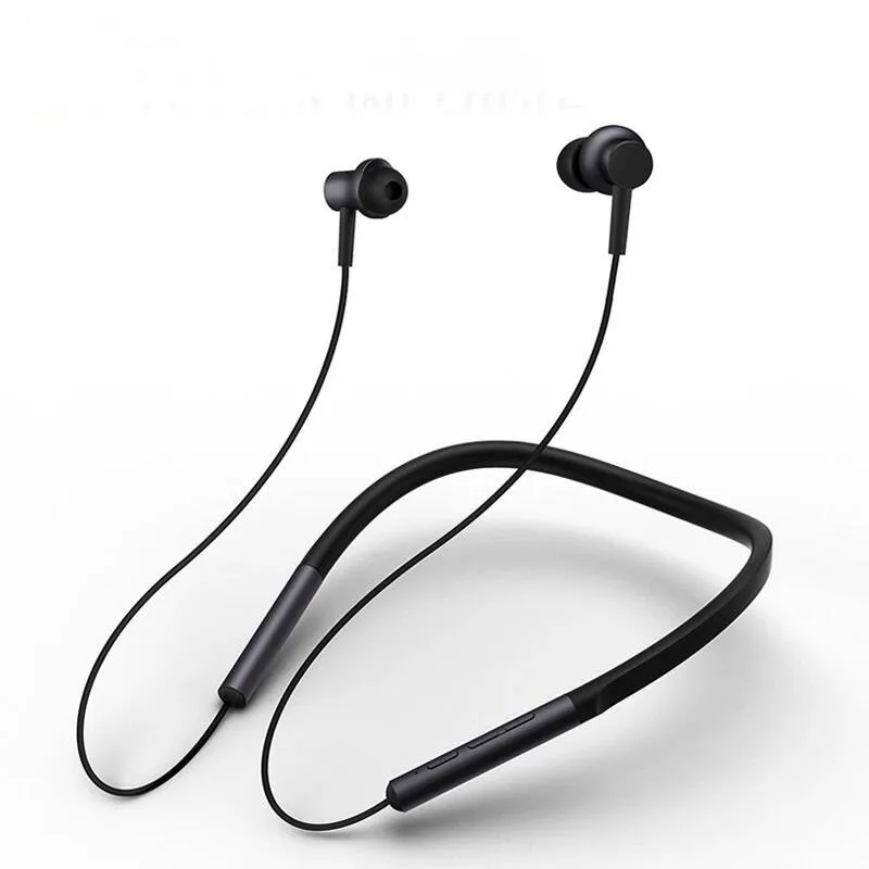 Xiao mi Bluetooth наушники с воротником, гибридная гарнитура, двойной драйвер, наушники Apt-X mi, наушники AAC, код Neckbakd, Шейная повязка, громкая связь - Цвет: black