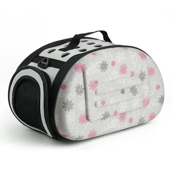 

Lovely Floral High Quality Soft EVA Portable Foldable Travel Shoulder Pet Bag Breathable Outdoor Carrier Pet Bag