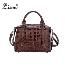Женская сумка Роскошная Высококачественная классическая сумка с текстурой под кожу крокодила дизайнерская брендовая Большая вместительная OL сумка на плечо Messenge