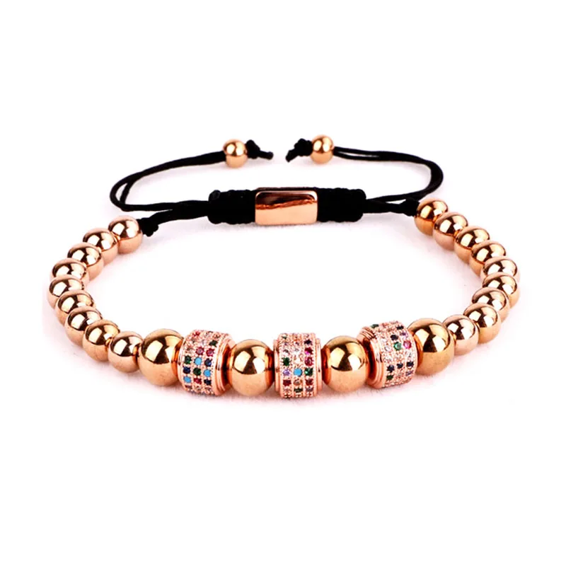 New Women Jewelry High Quality Colorful CZ Charm Stainless Steel Bead Handmade Fashion Bracelet - Image 4