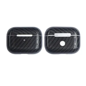 

Genuine Carbon Fiber Ultra Slim Protective Case for Apple AirPods Pro Bluetooth Earphone Charging Box Matte/ Glossy Black Cover