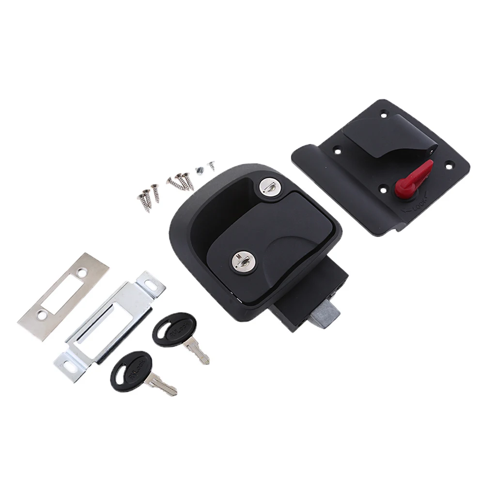 Heavy Duty RV Paddle Entry Door Lock Latch Handle Knob Deadbolt Camper Trailer