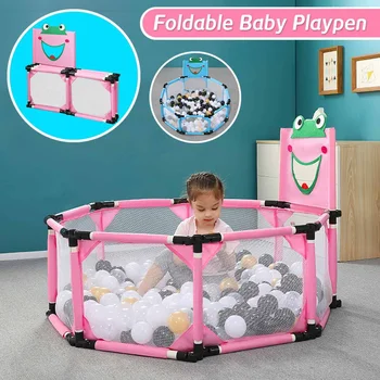 

Kids Portable Baby Playpen Folding Fence for Newborn Baby Pool Children's Playpen Carton Game Tent Infant Ball Pool Baby Hurdle