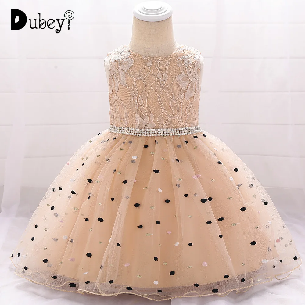 

Infant Girl Fist Birthday Party Princess Dress Elegant Baby Girl Clothes for Baptism Butterfly Lace Kids Ball Gown Dress