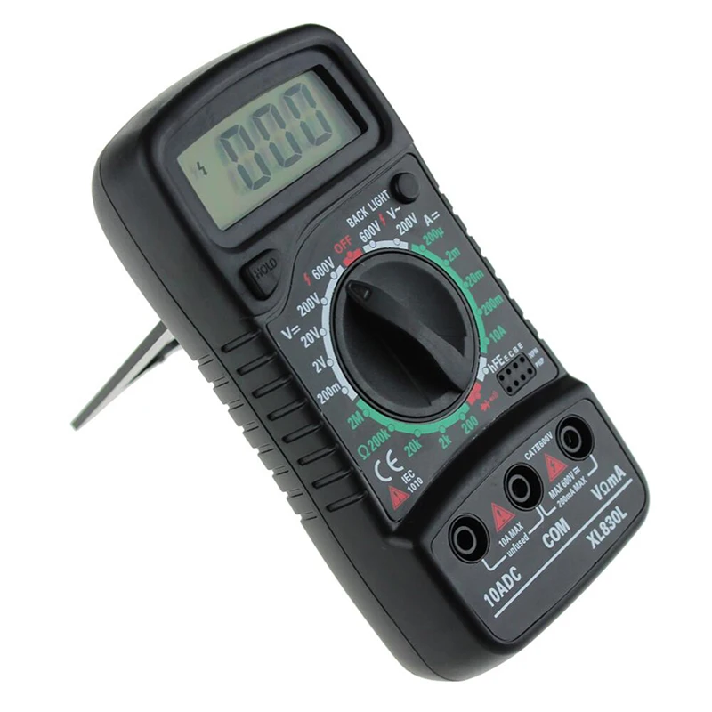 XL-830L Digital LCD Multimeter Voltmeter Ammeter AC/DC/OHM Volt Current Tester