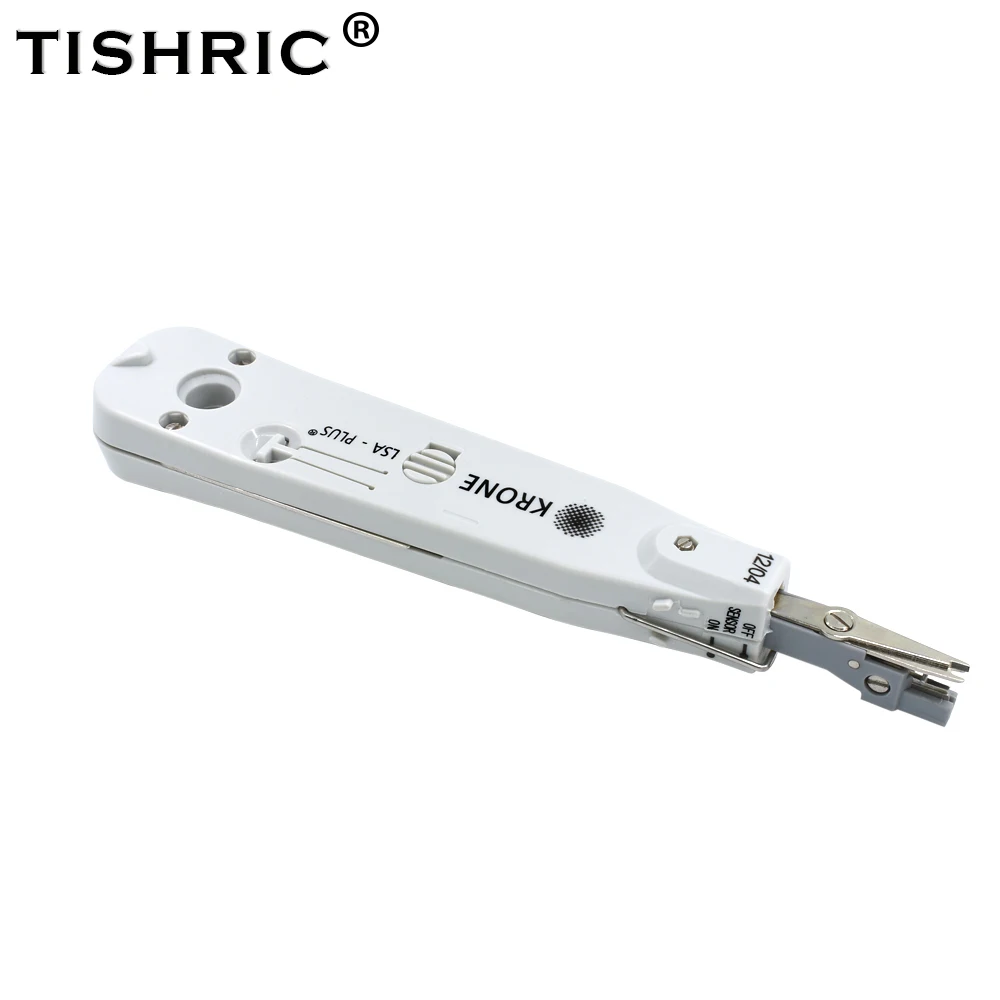 TISHRIC Original Network Tool Cable Crimper Krone Standard Type RJ45 Crimper RJ11 Punch Down LSA-Plus Wire Cable Network Tool 