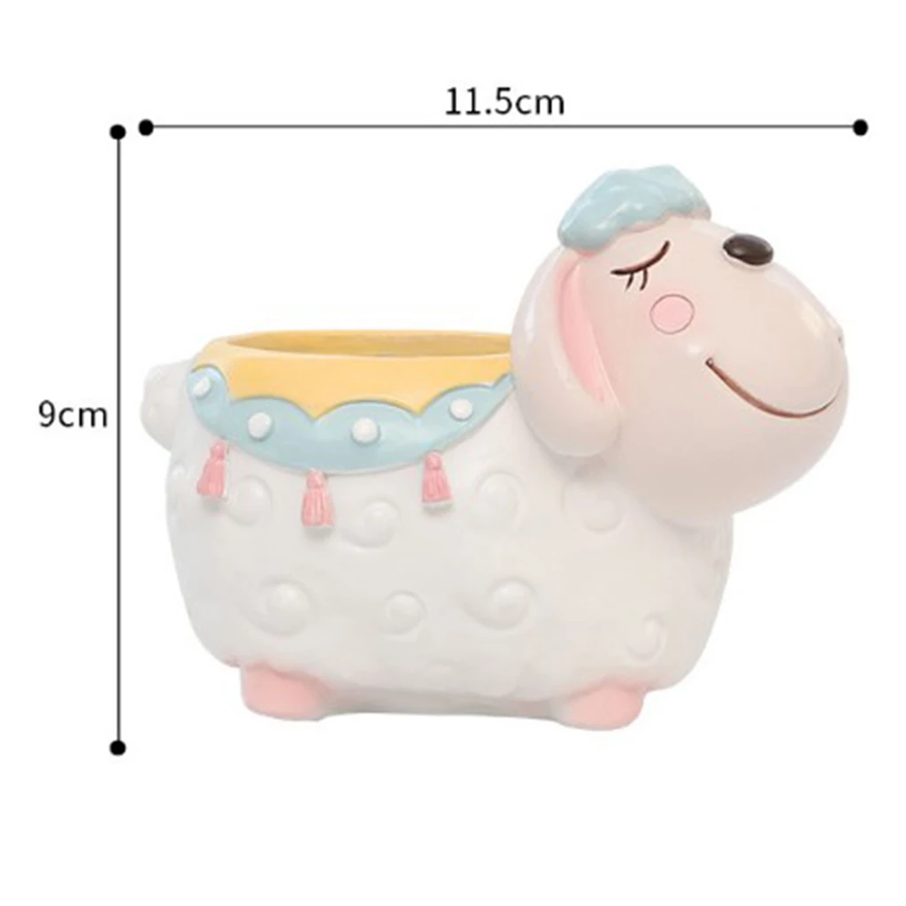Cute Animal Flower Pot Creative Resin Garden Succulent Planter Flowerpot Plant Container Home Office Decors