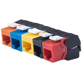 

Cat6 Jack RJ45 Tool Less Keystone Jack Tool Free Connection Repeatable Using For 23-26AWG Cable 15u" Gold Plated Pin Contacts