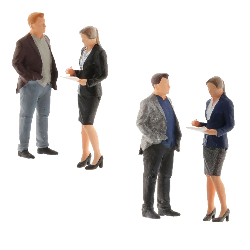 1/64 Scale Resin Action Figures Office Workplace Scene Scenario Model Kit Boss and Secretary Character Home Decor