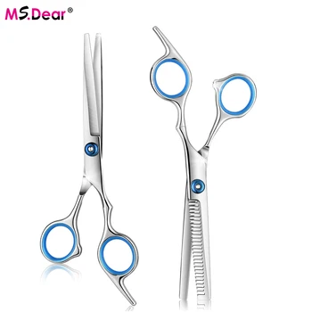 

2pcs Fashion Hair Clippers Stainless Steel Flat Teeth Scissors Hairdressing Scissors Hair Care Suitable For Men And Women