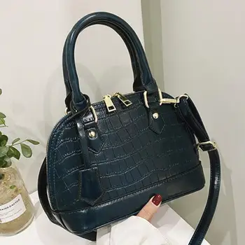 

Crocodile pattern Tote Shell bag 2020 Fashion New Quality PU Leather Women's Designer Handbag Vintage Shoulder Messenger Bag