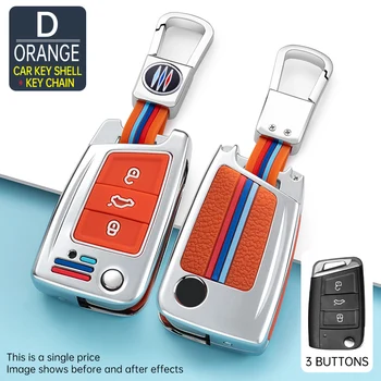 Copertura della cassa chiave dell'automobile in lega di zinco per VW Volkswagen Golf 7 MK7 Tiguan MK2 per SEAT Ateca Leon FR 2 Ibiza per Skoda Octavia A7