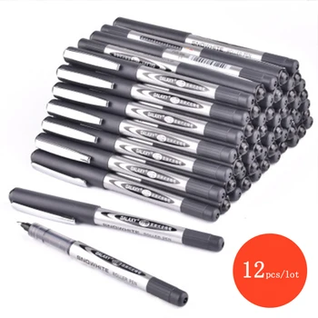 

12pcs/lot penna Gel Pen Liquid Ink Ball Pen Writing Pen for Studen Office School Supplies Kids Staionery Black Blue Red