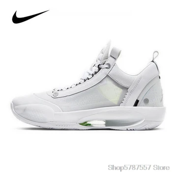 

Original Nike Air Jordan 34 Men's Basketball Shoes Low PF Pure Money CU3475-100 High-top Jordan Shoes Basketball Sneakers