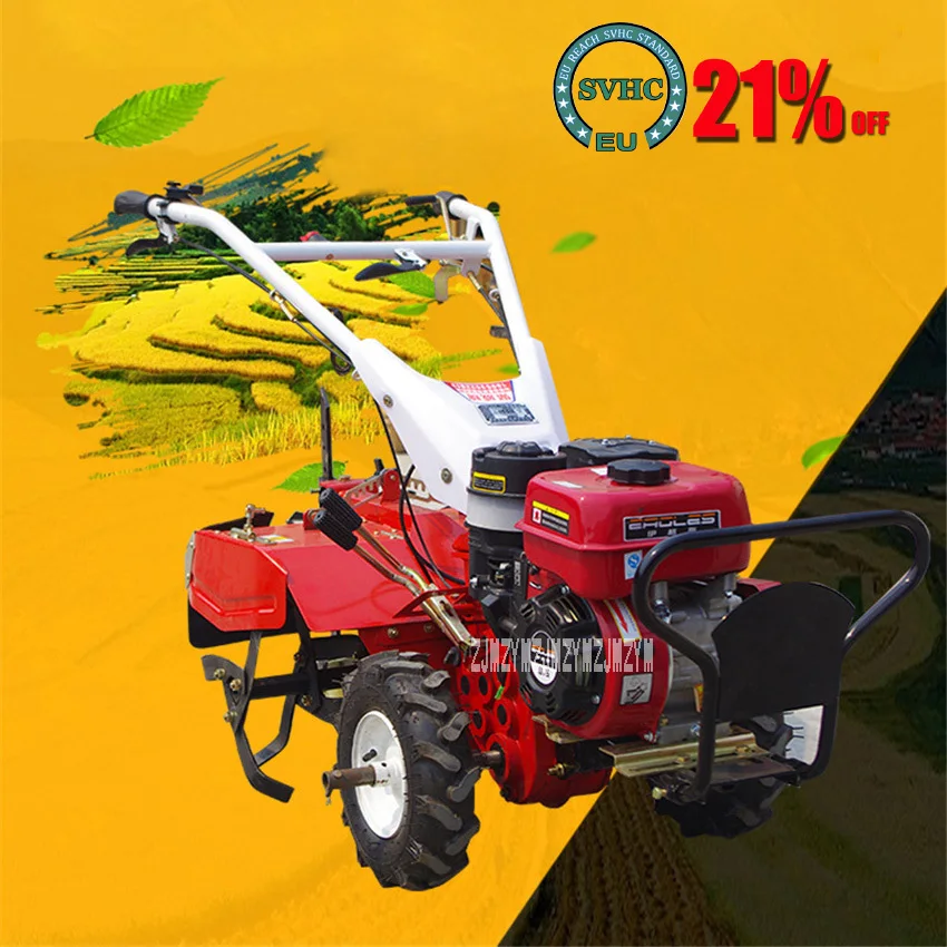 Household 170 Gasoline Rotary Tiller Mini Tiller Garden Tools Four