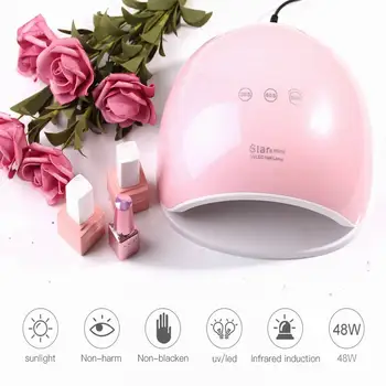 

UV LED Nail Lamp for Manicure Dryer 48W Ice Lamp For Manicure Gel UV Nail Lamp Drying For Gel Varnish for Manicure Pink/White