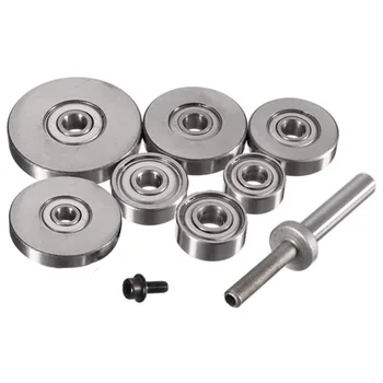 

7pcs Multi-Rabbet Mounted Bearings Replacement Kit Rabbeting Router Bit Ball Bearing Guide Set for Woodwork Polishing Cutting