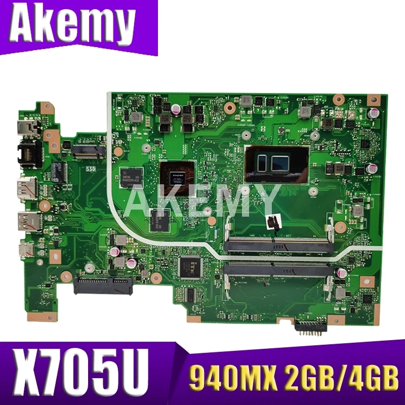 Akemy Geforce 940MX 2 ГБ/4 ГБ для ASUS Vivobook 17 X705U X705UQ X705UV X705 материнская плата ноутбука тест