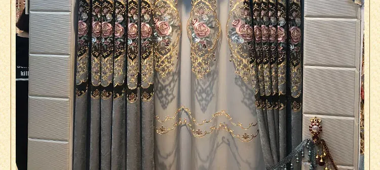 FYFUYOUFY Европейский стиль стекались бронзовые жаккардовые шторы гостиная спальня свадебные украшения Ретро корт декоративная ткань