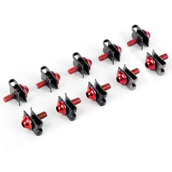

10pcs 5mm Motorcycle Fairing Bolts Fastener Clips Shell Screw Aluminium Bolts Fastener Clips Screw Spring Nuts fairing screw