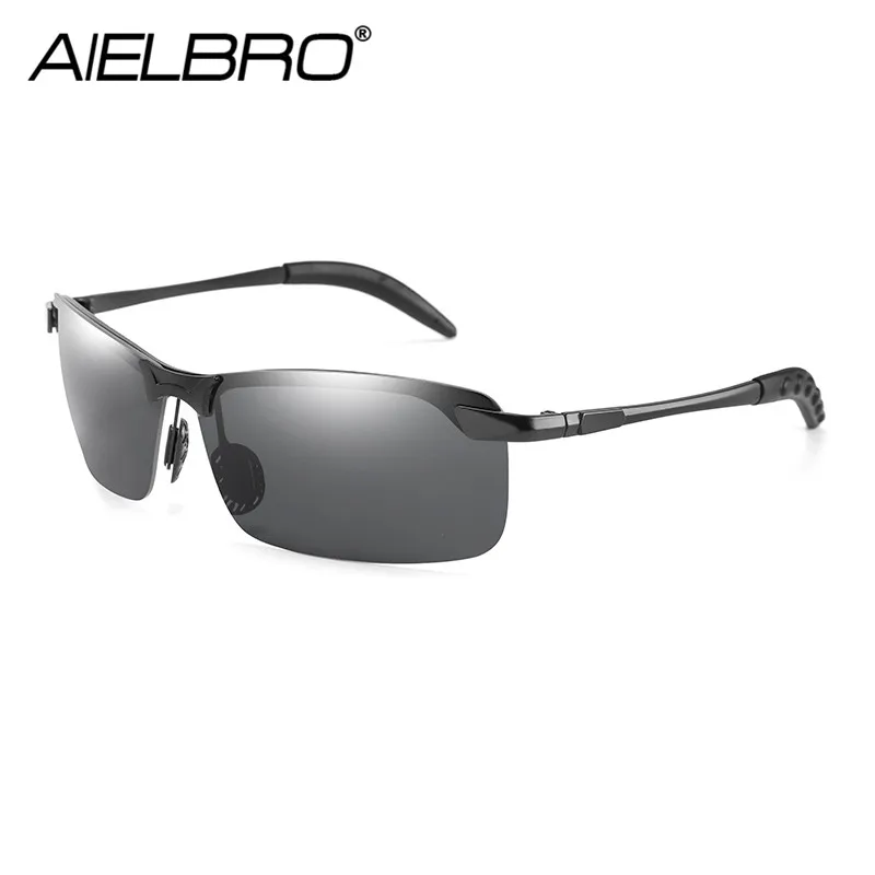 C01 BLACK GREY AIELBRO, для вождения, фотохромные, поляризационные солнцезащитные очки, женские, TAC линзы, для пеших прогулок, спортивные, солнцезащитные очки для мужчин, модные, квадратные очки - Цвет линз: C01 BLACK GREY