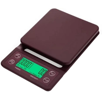 

5Kg/0.1G Drip Coffee Scale with Timer Portable Electronic Digital Coffee Scale Kitchen Scale High Precision LED Electronic Scale