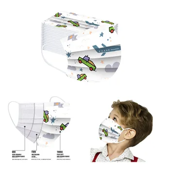 

New Cute Children Gezicht hypoallergeen Disposable Mask Disposable Face Mask Children Cartoon Printing Foggy Haze Pattern Mask