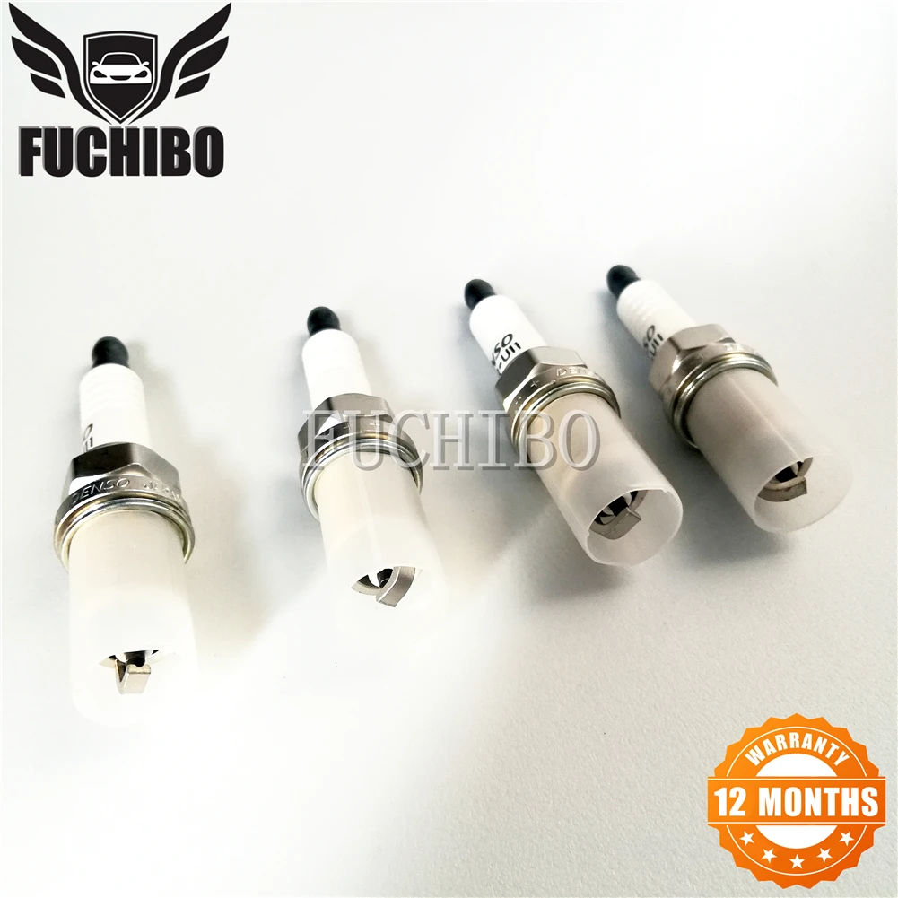 FUCHIBO 90919-01164 Spark Plugs 4PCS For Toyota YARIS VIOS CELICA COROLLA AVENSIS RAV4 CROWN PRADO TACOMA 4RUNNER K16RU11 | Автомобили и