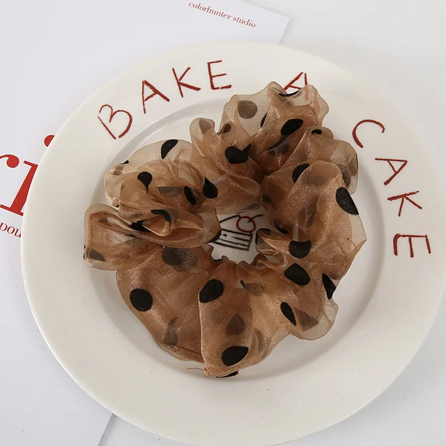 Oversized Scrunchies Organza Hair Ties Elastic Hair Band Women Girs Ponytail Holder Fashion Hair Ropes Headband Hair Accessories B5