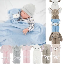 Honeyzone детское одеяло овечка один слой плюшевые игрушки животных Обучающие постельные принадлежности Коралловая флисовая пеленка подарок на день рождения новорожденного ребенка