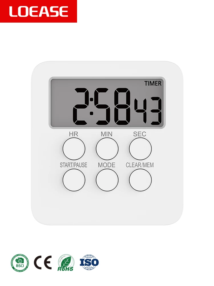 Timer Digital Kitchen Alarm Clock LCD Display Plastic 24hour Range Count down and up Cooking Tool таймер кухонный | Дом и сад