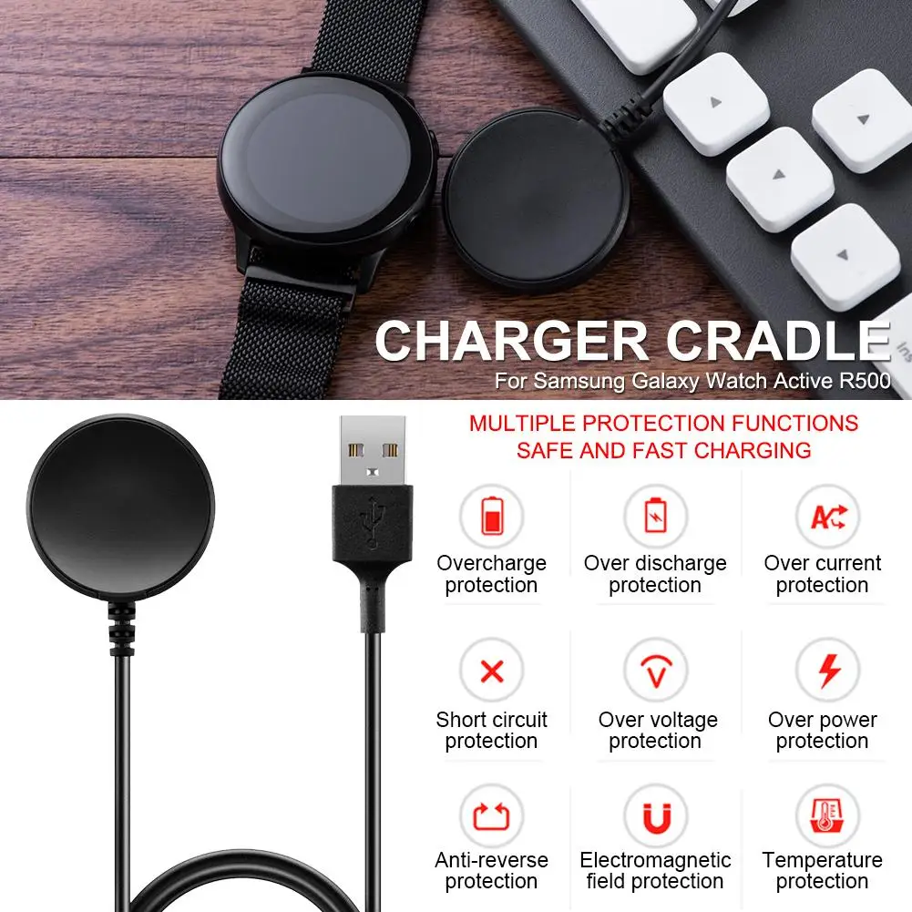 Док USB зарядное устройство Колыбель замена Смарт часы Зарядка для samsung Galaxy часы Активный R500 беспроводной зарядное устройство USB кабель# CD