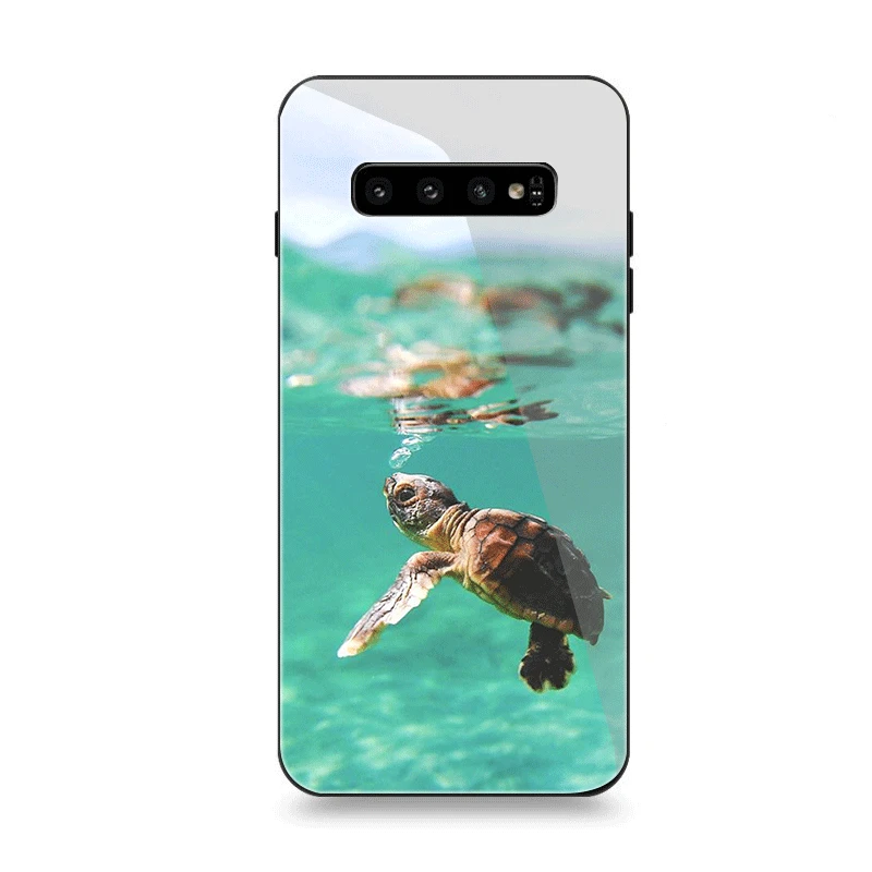 Мобильный чехол для телефона Стекло для samsung A10 A20 A30 A40 A50 A60 A70 S7 край S8 Plus Note 8 9 S10 крышка морская черепаха цвета морской волны - Цвет: G8