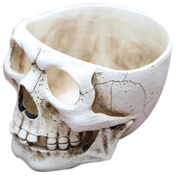 

Skull Flower Pots Skeleton Bone Halloween Gifts Desk Garden Flower Pot Home Decor Desk Resin Crafts