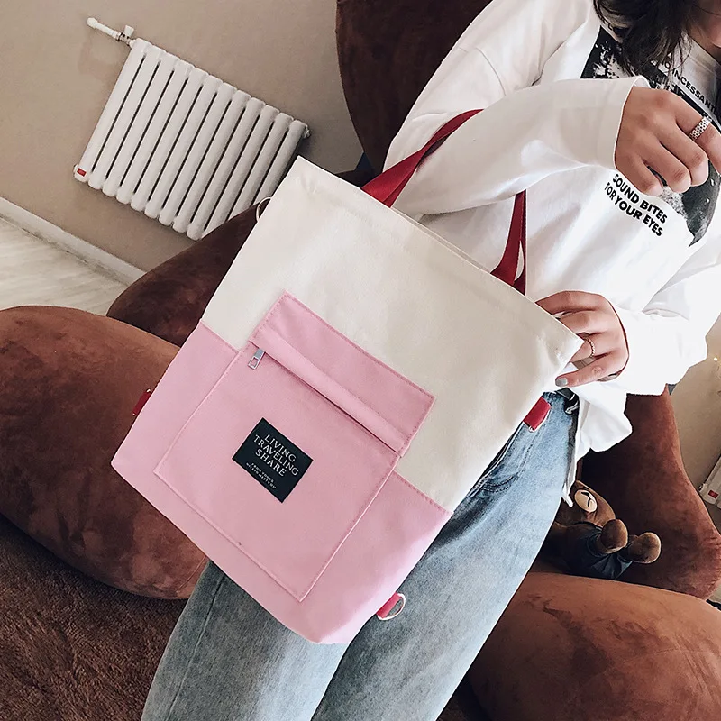

Manufacturers Direct Selling Printed Letter WOMEN'S Canvas Bag 19 Spring New Style-Shoulder Multi-Purpose Canvas Bag Shopping Ba