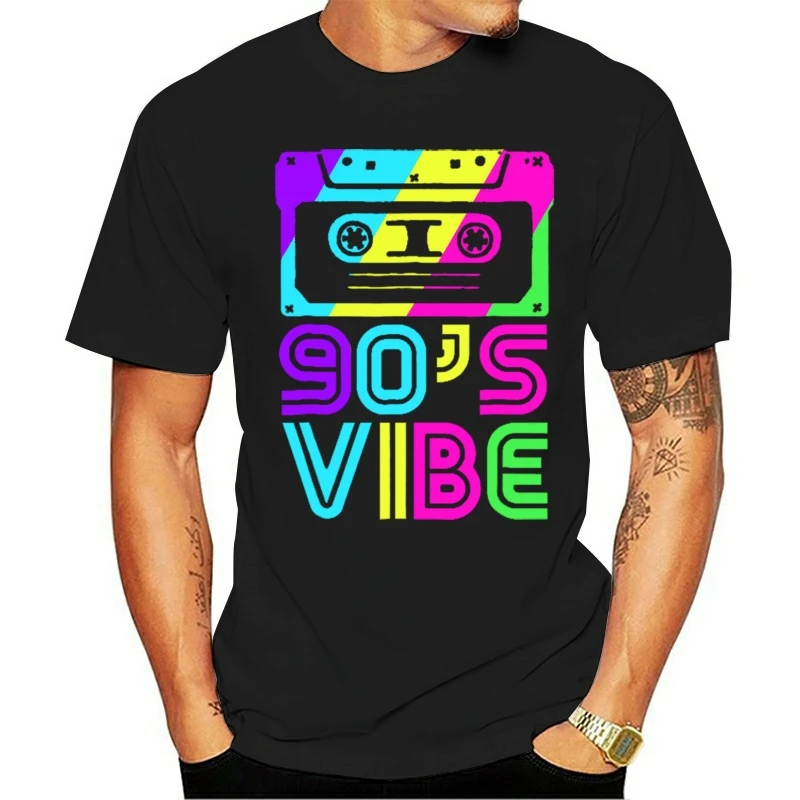 90-х Vibe S-3Xl Impressão Personalizada Camiseta Dos Homens do Algodão Ново дизайн Diy 2021 для отдыха модная