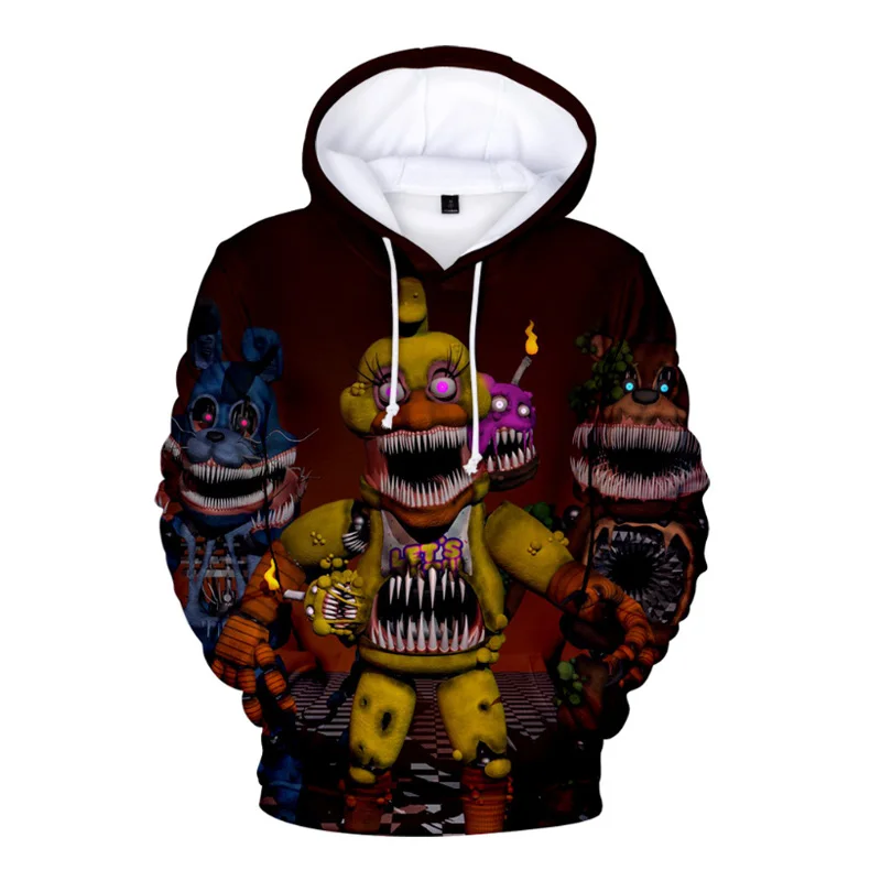 Игра Five Nights At Freddy's FNAF Косплей золотой Фредди Fazbear Foxy Бонни и Чика Mangle толстовки на молнии пальто Топы